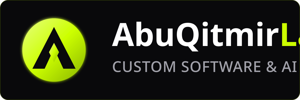 AbuQitmirLabs Horizontal Logo (Dark)